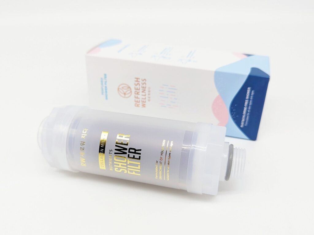 家居生活｜RW膠原蛋白香氛沐浴過濾器｜來自韓國的沐浴過濾器評價，簡易安裝，過濾自來水中的有害物質，高效過濾除氯，洗香香也要保養好肌膚