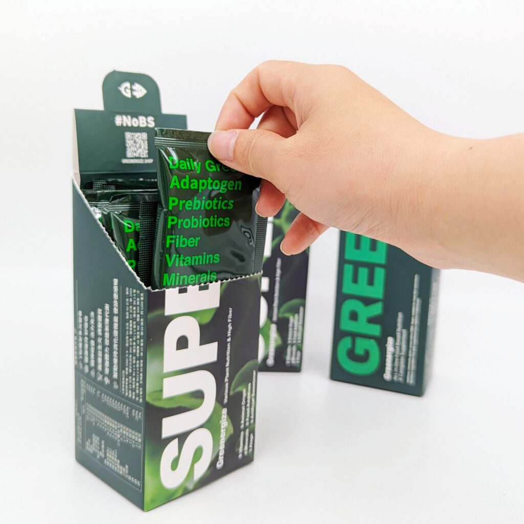 健康開箱｜Greenergize綠量評價｜Super Green超級食物，一包補足每日蔬果所需，隨身帶著走，忙碌上班族、學生族群的營養攝取好幫手！