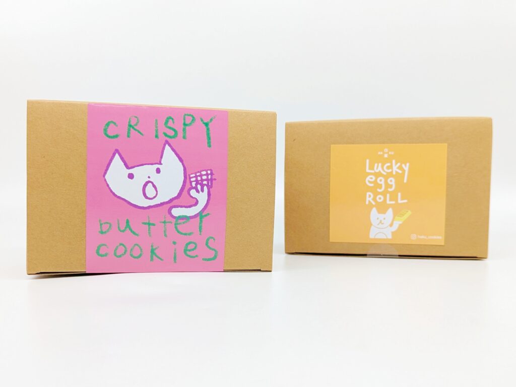 甜點開箱｜白菓HAKU｜純手工製作的小點心，手工製作棉花糖脆餅（棉花糖&海苔肉鬆）客製化幸運蛋捲，將幸運滿滿送給你喜歡的人！