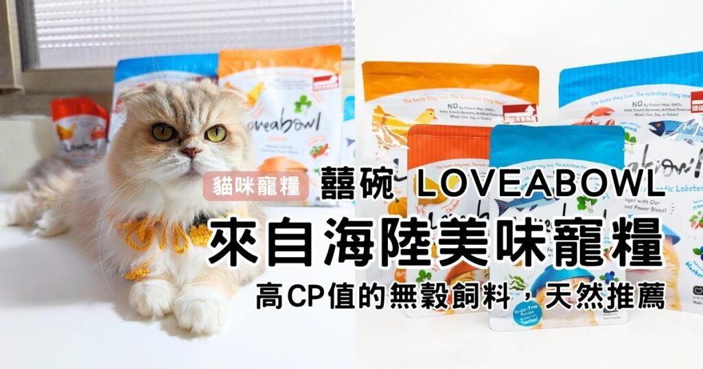 貓咪飼料｜囍碗Loveabowl｜來自加拿大的 天然無穀寵糧推薦：挑食貓好滿足的海陸饗宴無穀飼料，小顆好入口，小型貓咪也能大口吃