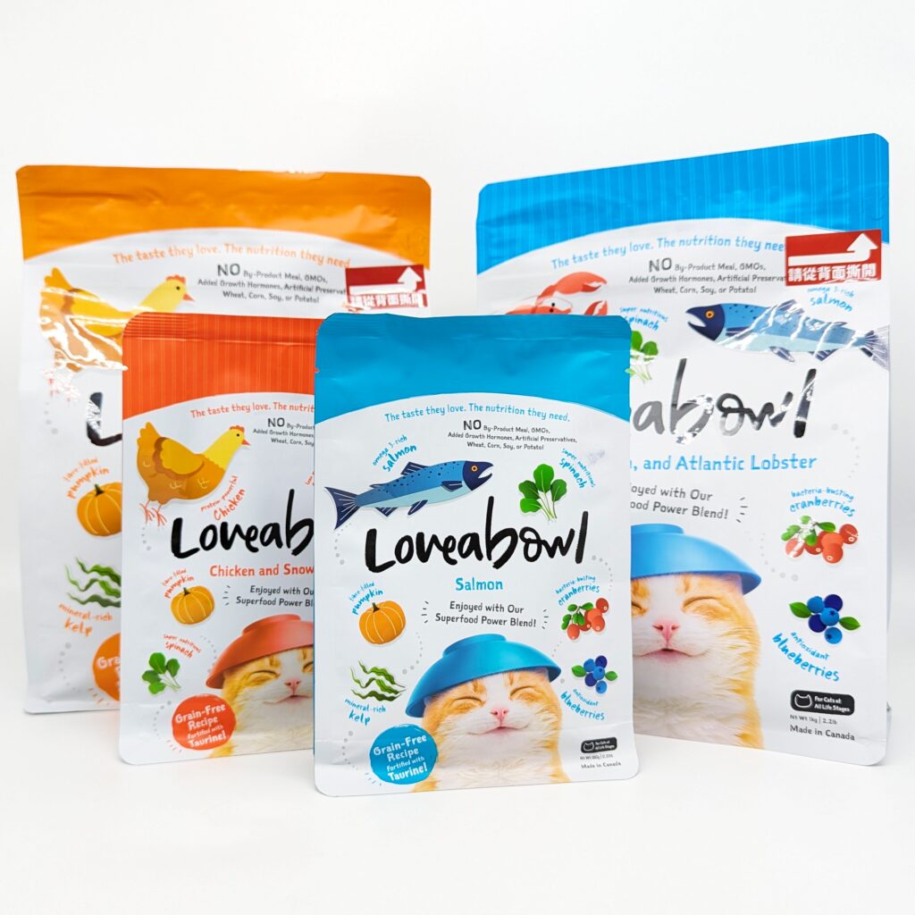 貓咪飼料｜囍碗Loveabowl｜來自加拿大的 天然無穀寵糧推薦：挑食貓好滿足的海陸饗宴無穀飼料，小顆好入口，小型貓咪也能大口吃