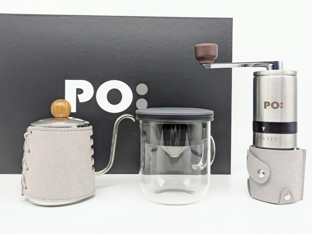手工咖啡入門推薦｜ PO:Selected｜簡約設計 PO: 丹麥手沖咖啡三件組禮盒｜居家、戶外(露營) 享受極粹咖啡-AG吃貨