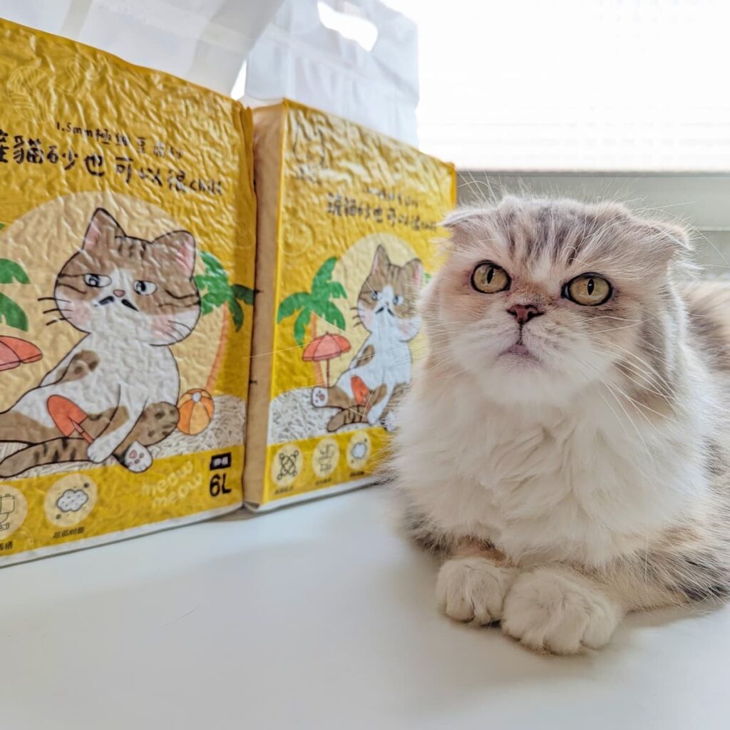 豆腐砂品牌推薦｜喵大叔Uncle Meow｜開箱喵大叔1.5mm極細豆腐砂，奶香除臭、好結塊、可沖馬桶貓砂-AG吃貨