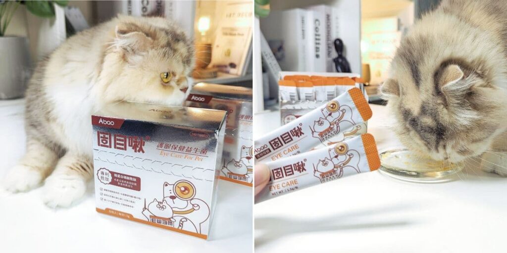 寵物有神保健品開箱｜Abao阿寶｜眼睛保健胜肽固目啾，擺脫淚痕、淚溝，貓咪水亮有神更可愛-AG吃貨