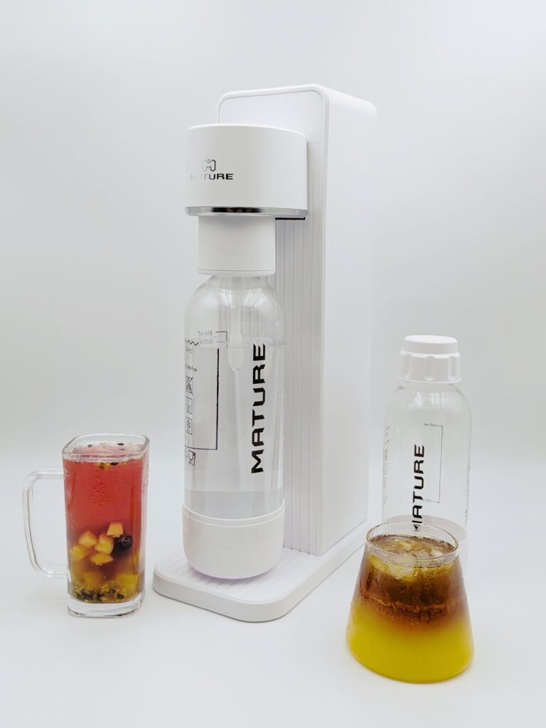 生活好物推薦｜MATURE 美萃｜ GURU450領袖系列氣泡水機，四段氣體調節氣泡，免插電，隨時隨地享受好氣飲-AG吃貨