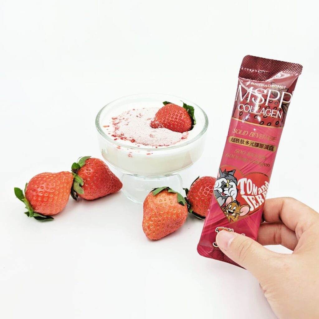 美神契約｜MSPP®超胜肽多元膠原蛋白（草莓牛奶口味）無腥開箱：讓「莓」好時光與Q彈澎潤同步升級！AG吃貨