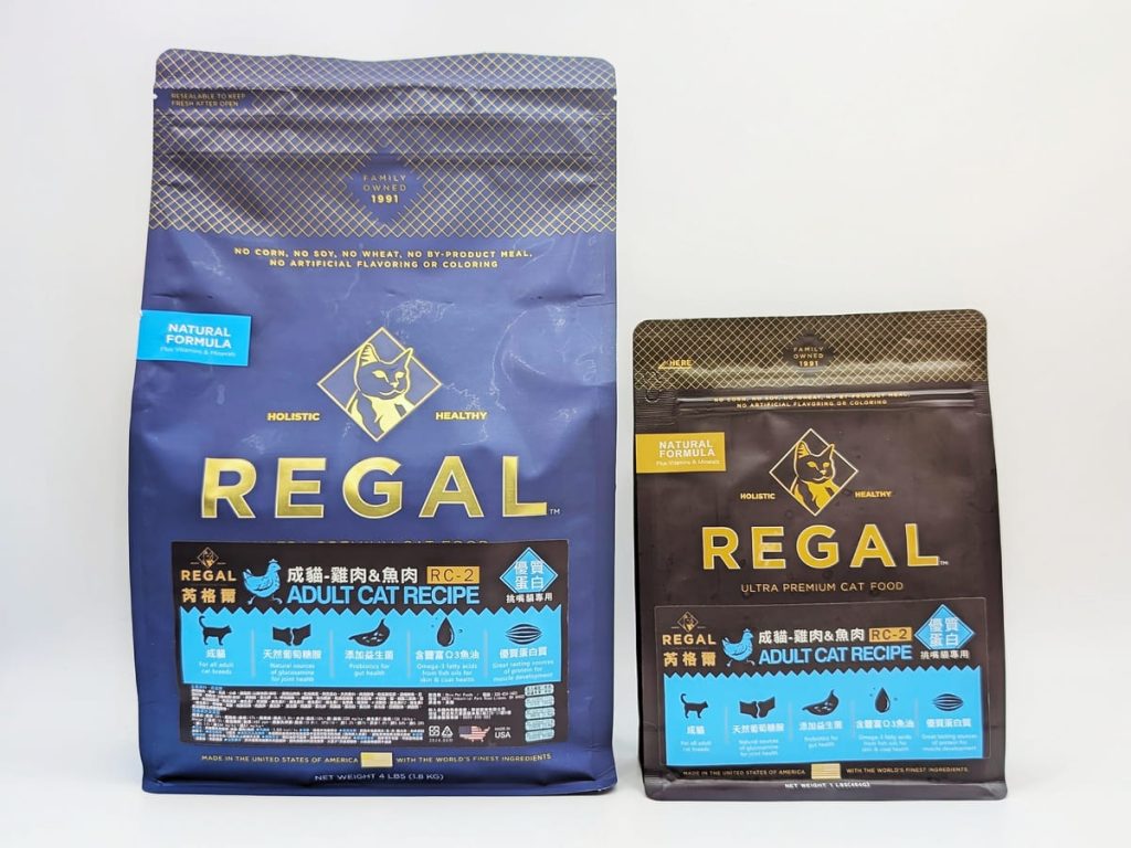 機能性貓飼料開箱｜芮格爾 REGAL 天然寵糧 RC2 成貓雞肉&魚肉實測分享｜主打天然、無穀，挑嘴貓無法抗拒的主食貓糧-AG吃貨