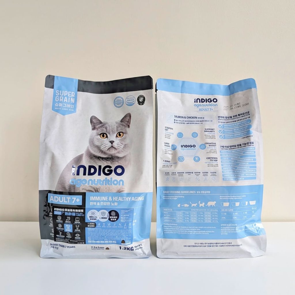 熟齡貓飼料開箱｜挑嘴13歲摺耳貓也願意主動吃！INDIGO英迪格有機貓糧7+開箱分享｜英迪格貓飼料評價-AG吃貨